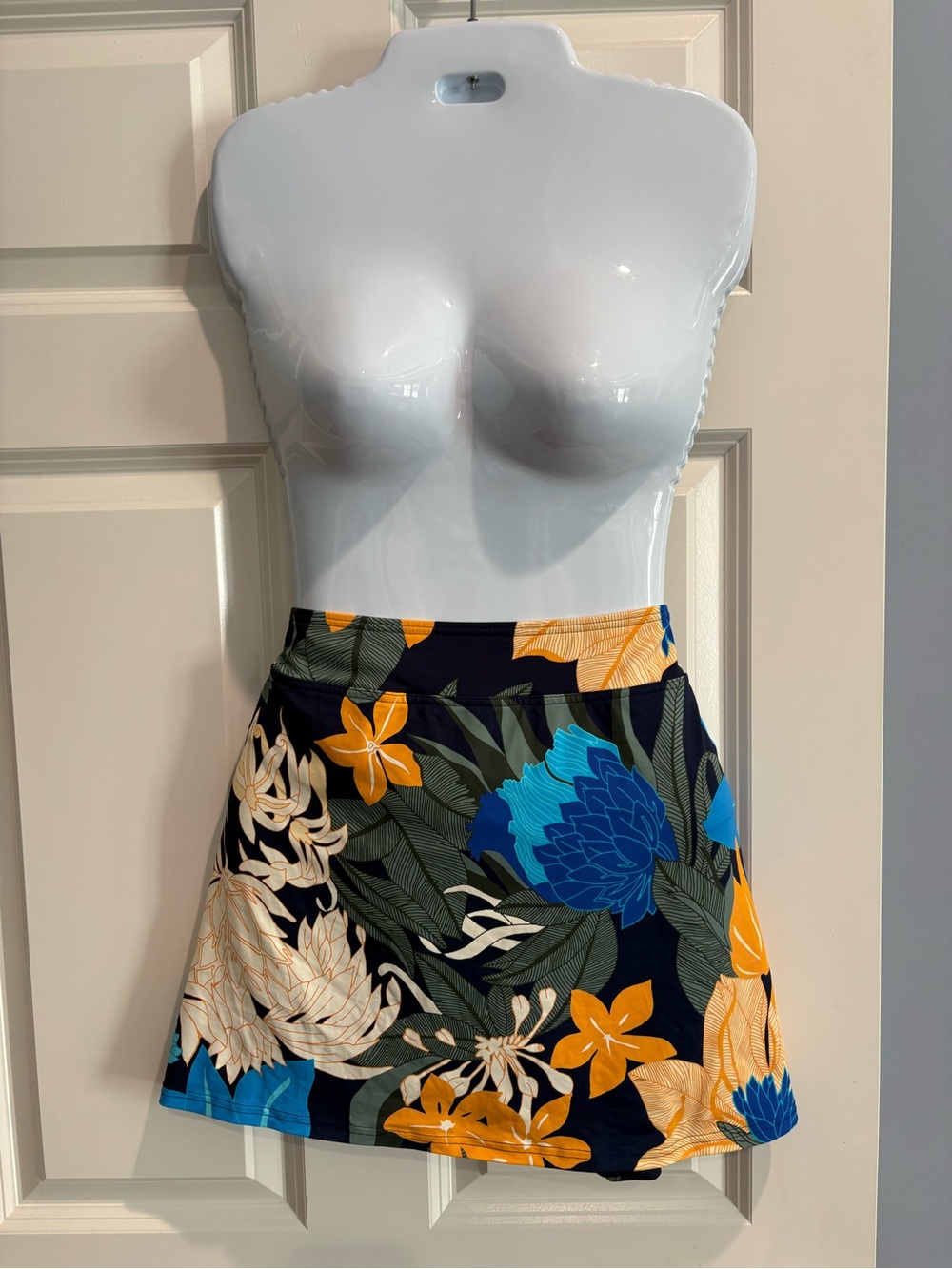 Lands' End Navy Blue Swim skirt with panty